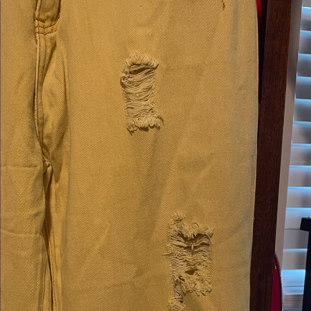 POL YELLOW Distressed baggy pants - Picture 8 of 14